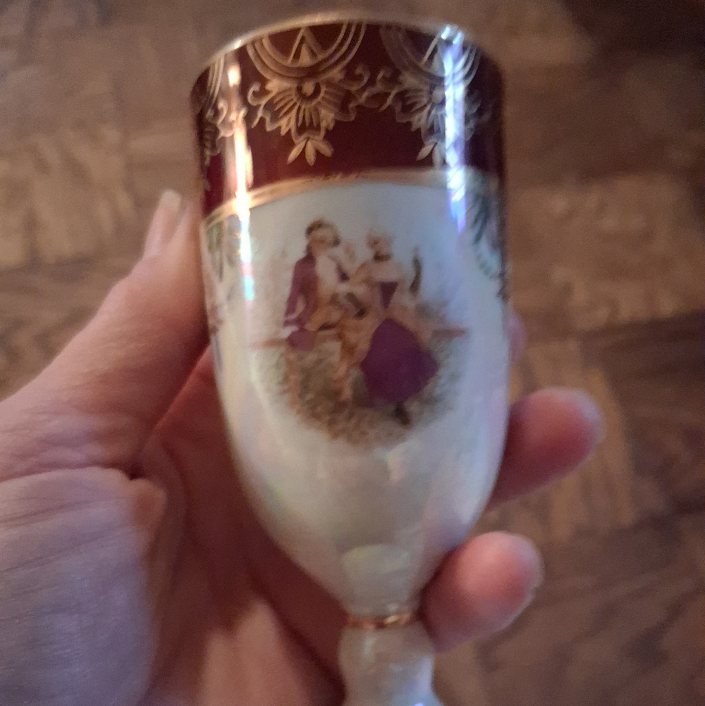 Vintage Decorative Goblet with Artwork